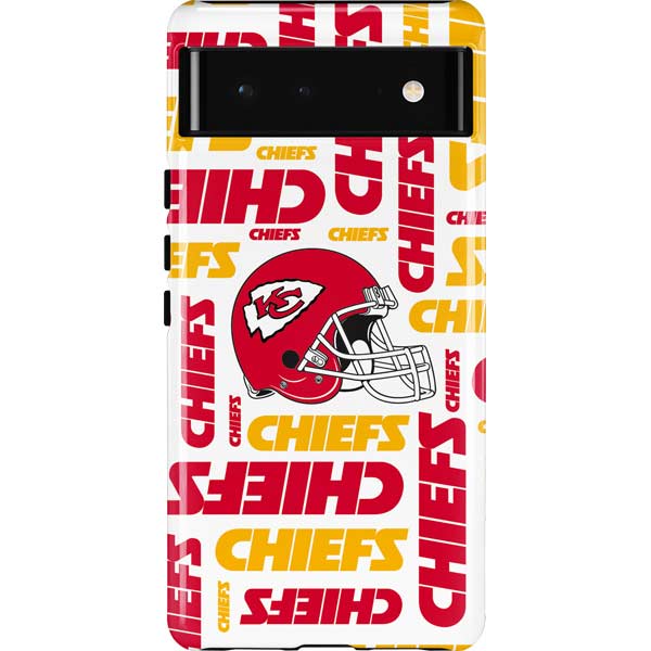 NFL Kansas City Chiefs White Blast Pixel Cases