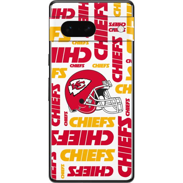 NFL Kansas City Chiefs White Blast Pixel Skins