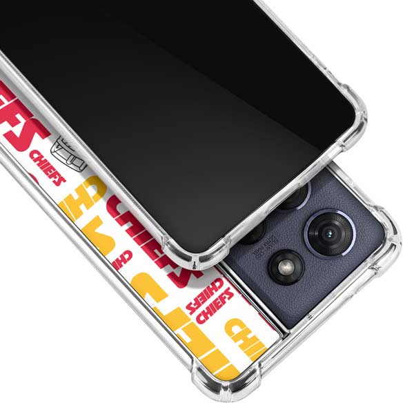 NFL Kansas City Chiefs White Blast Moto G 5G (2025) Clear Case