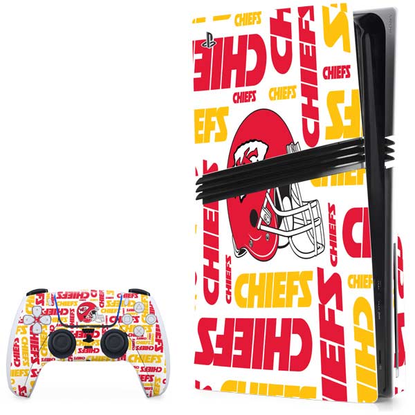 NFL Kansas City Chiefs White Blast PlayStation PS5 Skins