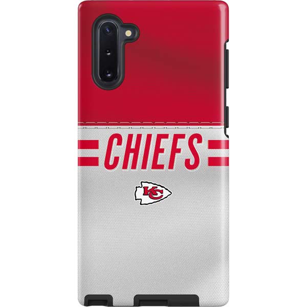 NFL Kansas City Chiefs White Striped Galaxy Cases