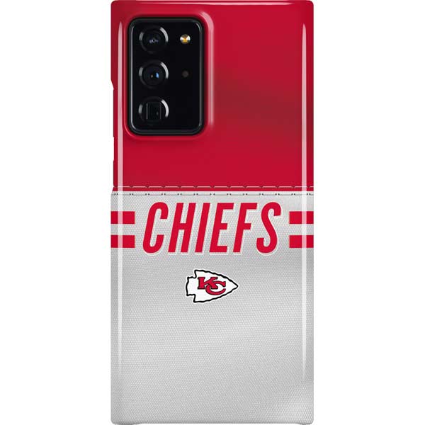 NFL Kansas City Chiefs White Striped Galaxy Cases
