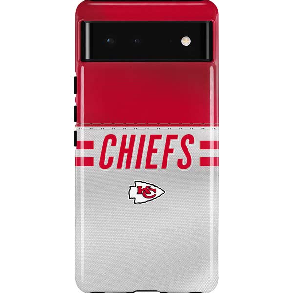 NFL Kansas City Chiefs White Striped Pixel Cases