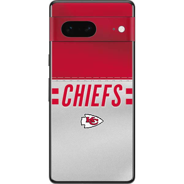 NFL Kansas City Chiefs White Striped Pixel Skins