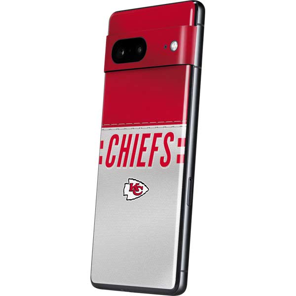 NFL Kansas City Chiefs White Striped Pixel Skins