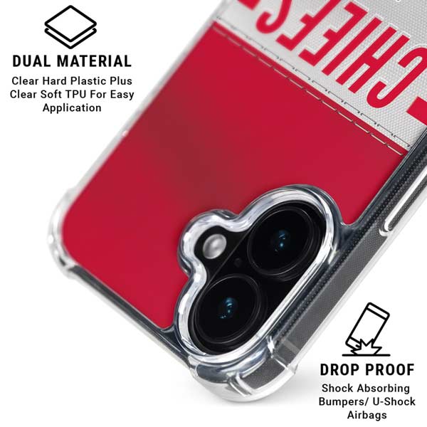 NFL Kansas City Chiefs White Striped iPhone 17 MagSafe Case