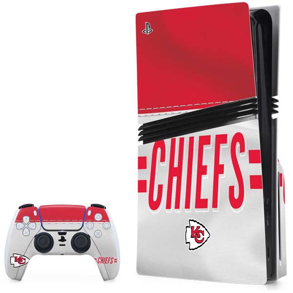 NFL Kansas City Chiefs White Striped PlayStation PS5 Skins