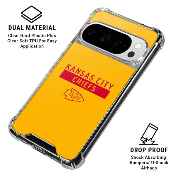 NFL Kansas City Chiefs Yellow Performance Series Google Pixel 10 Pro XL Clear Case