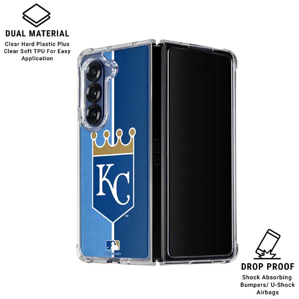 MLB Kansas City Royals Split Galaxy Z Fold7 Clear Case