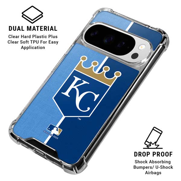 MLB Kansas City Royals Split Google Pixel 10 Pro Clear Case