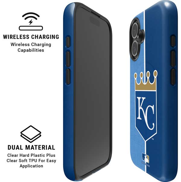 MLB Kansas City Royals Split iPhone 16 Plus Magsafe Impact Case