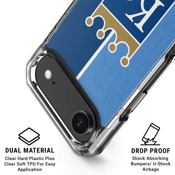 MLB Kansas City Royals Split iPhone 17 Air Clear Case