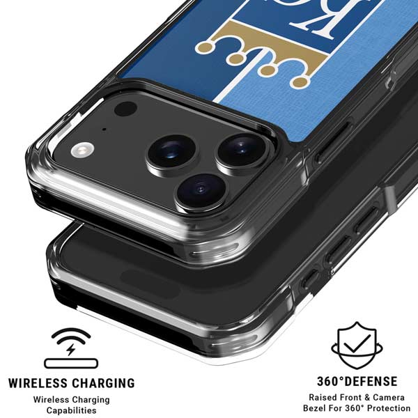 MLB Kansas City Royals Split iPhone 17 Pro Clear Case