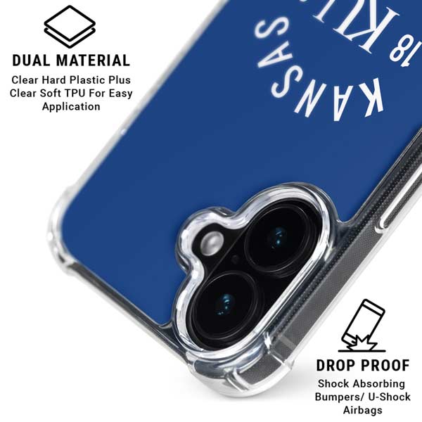 University of Kansas Jayhawks KY 1865 iPhone 17 Clear Case