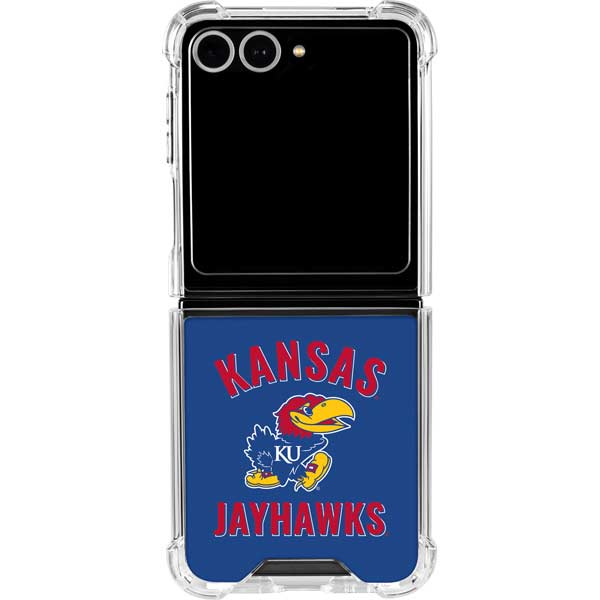 University of Kansas Jayhawks Mascot Galaxy Z Flip7 Clear Case