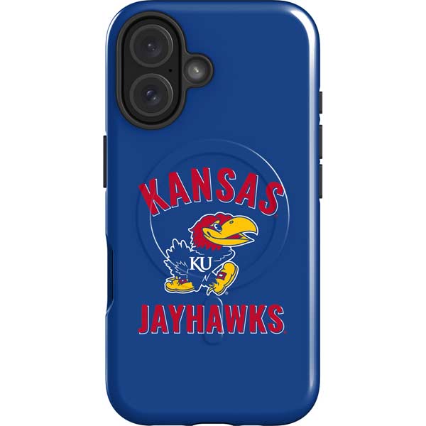University of Kansas Jayhawks Mascot iPhone 16 Plus Magsafe Impact Case