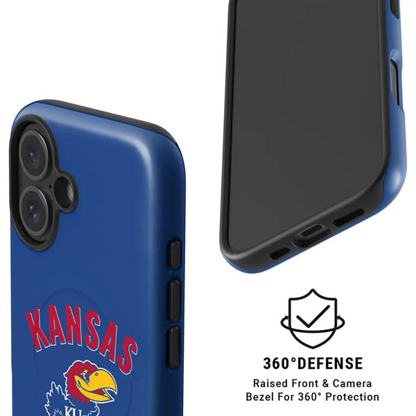 University of Kansas Jayhawks Mascot iPhone 16 Plus Magsafe Impact Case