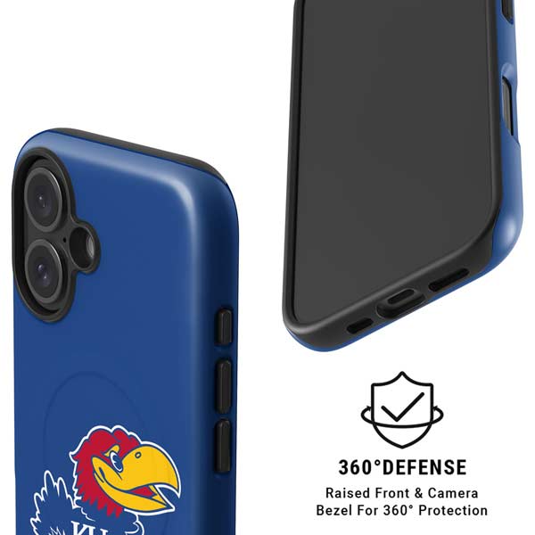 University of Kansas Jayhawks Mascot Outline iPhone 16 Magsafe Impact Case