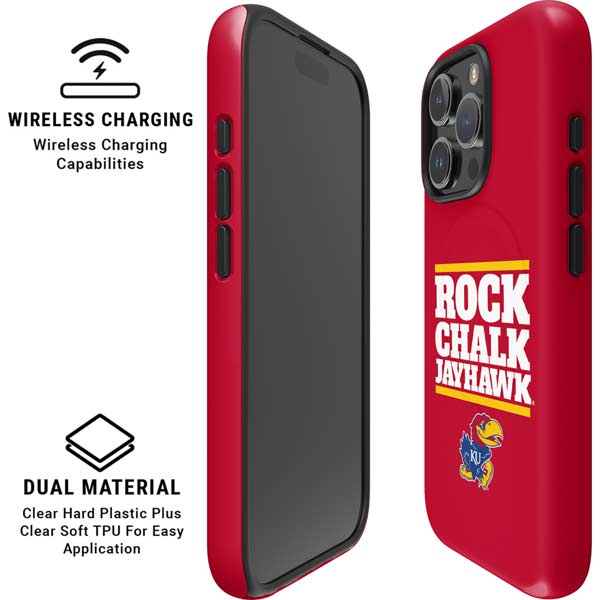 University of Kansas Rock Chalk Jayhawk iPhone 16 Pro Max Magsafe Impact Case