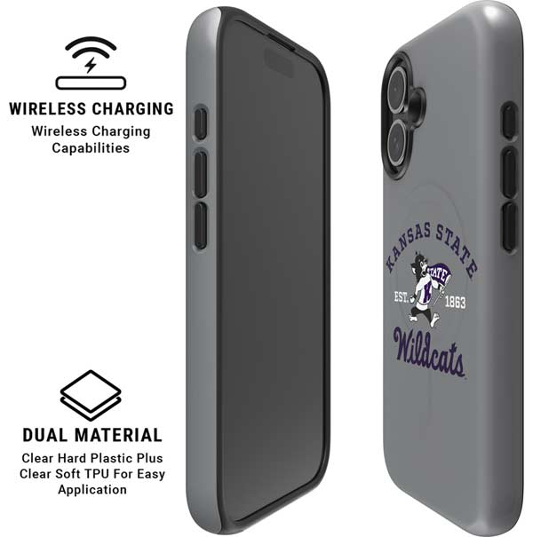 Kansas State University Wildcats Est 1863 iPhone 16 Magsafe Impact Case
