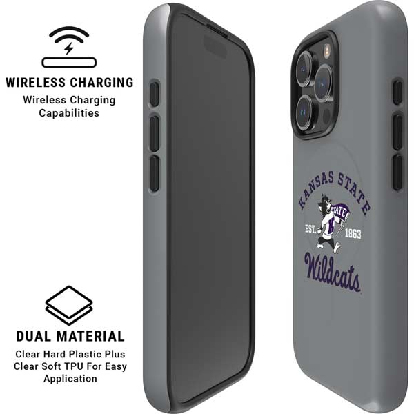 Kansas State University Wildcats Est 1863 iPhone 16 Pro Max Magsafe Impact Case