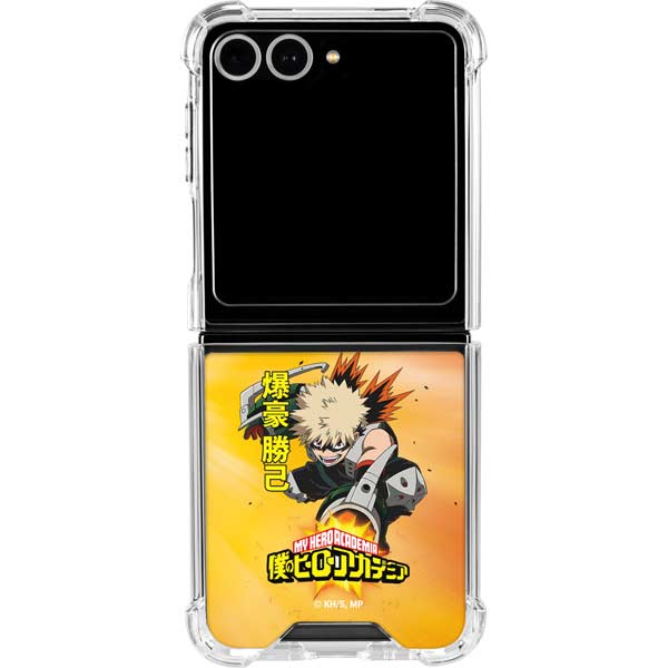 My Hero Academia Katsuki Bakugo Season 4 Galaxy Z Flip7 Clear Case