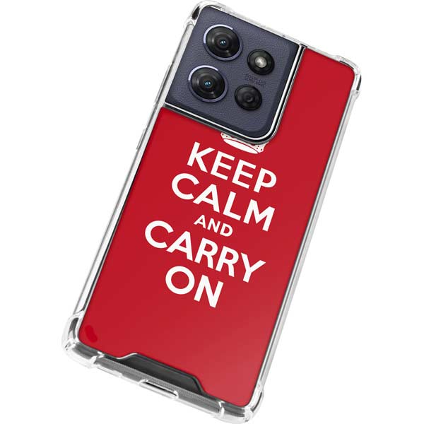 Keep Calm and Carry On Moto G Play 5G (2025) Clear Case