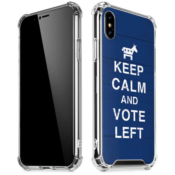 Keep Calm And Vote Left iPhone X/XS Clear Case
