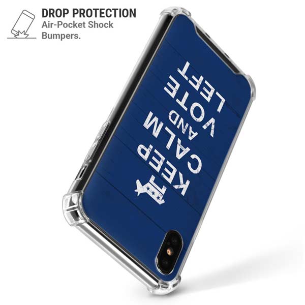 Keep Calm And Vote Left iPhone X/XS Clear Case