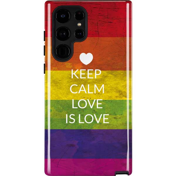 Keep Calm Love Is Love Galaxy Cases