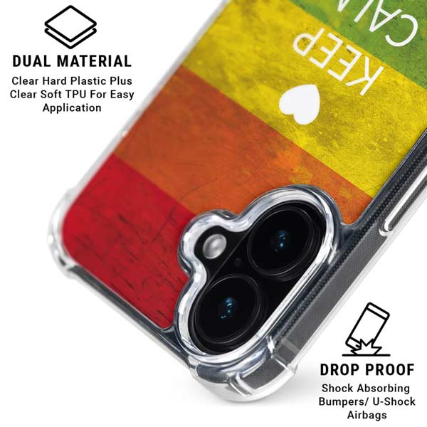 Keep Calm Love Is Love iPhone 17 Clear Case