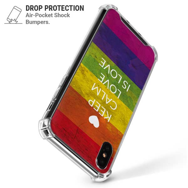 Keep Calm Love Is Love iPhone X/XS Clear Case