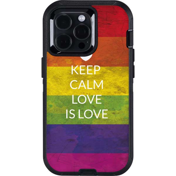 Keep Calm Love Is Love Otterbox Defender iPhone Skin