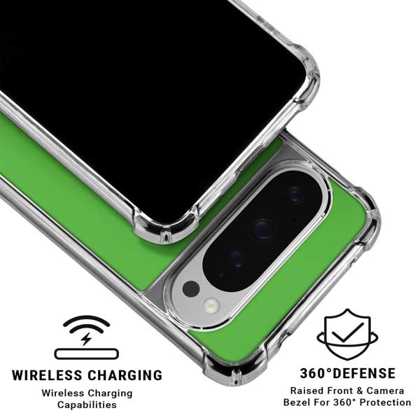 Kelly Green Google Pixel 10 Pro XL Clear Case