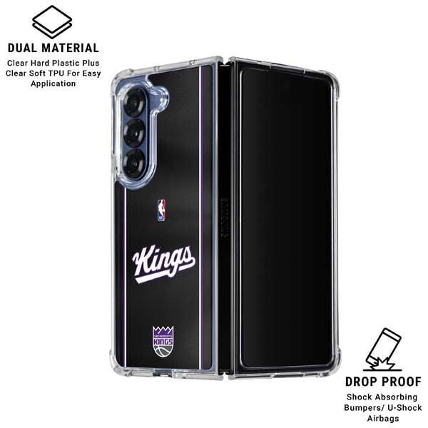 NBA Sacramento Kings Jersey Galaxy Z Fold7 Clear Case