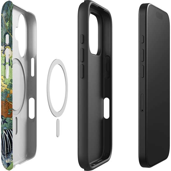 Kirifuri Falls in Kurokawa Mountain by Hokusai iPhone 16 Magsafe Impact Case