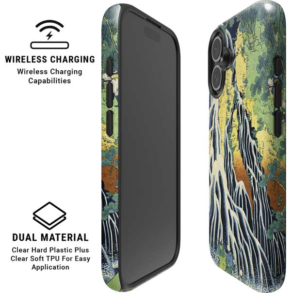Kirifuri Falls in Kurokawa Mountain by Hokusai iPhone 16 Plus Magsafe Impact Case