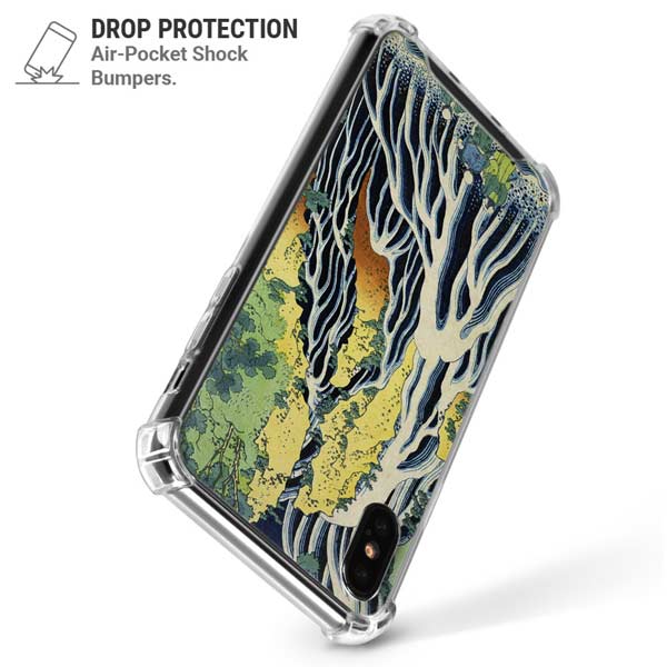 Kirifuri Falls in Kurokawa Mountain by Hokusai iPhone X/XS Clear Case