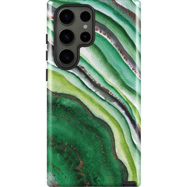 Kiwi Watercolor Geode Galaxy S23 Ultra Pro Case