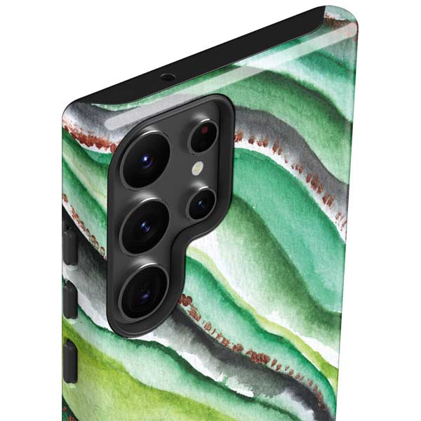 Kiwi Watercolor Geode Galaxy S23 Ultra Pro Case