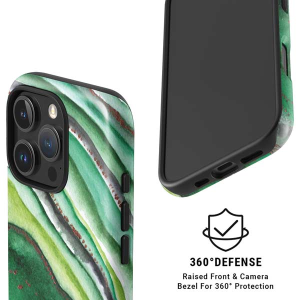 Kiwi Watercolor Geode iPhone 16 Pro Magsafe Impact Case