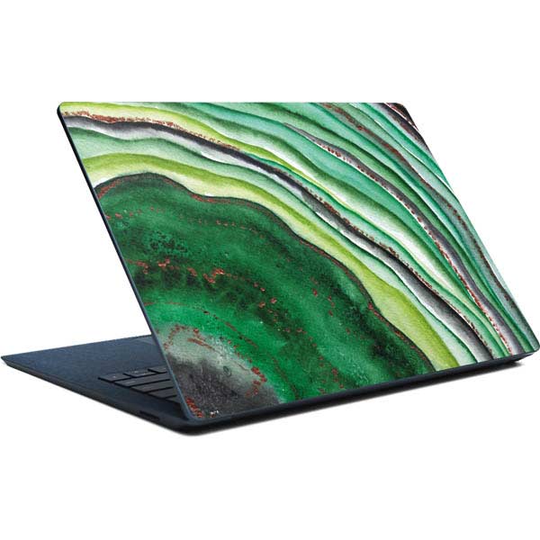 Kiwi Watercolor Geode Surface Laptop Skin