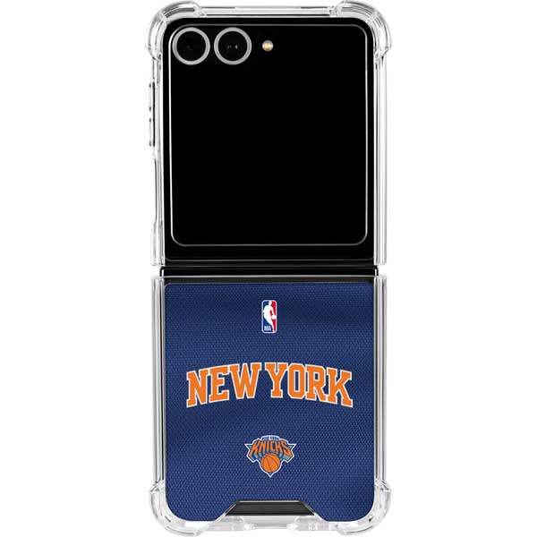 NBA New York Knicks Jersey Galaxy Z Flip7 Clear Case