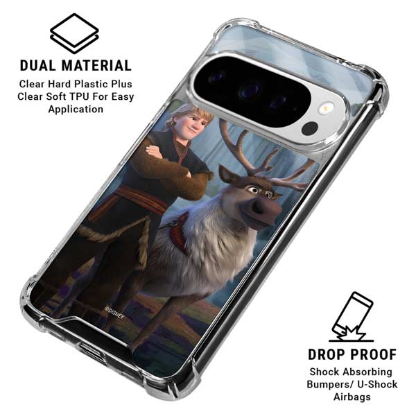 Disney Frozen II Kristoff and Sven Google Pixel 10 Pro Clear Case