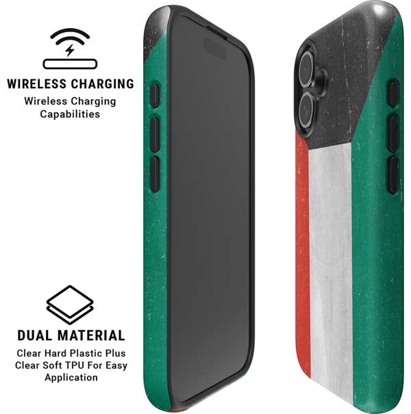 Kuwait Flag Distressed iPhone 16 Magsafe Impact Case
