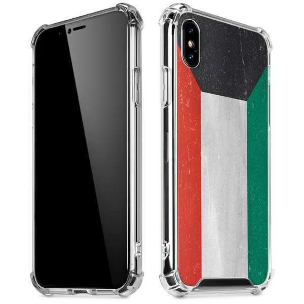 Kuwait Flag Distressed iPhone X/XS Clear Case