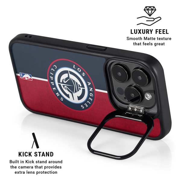 NBA LA Clippers Canvas iPhone 14 Pro Max Kickstand Case