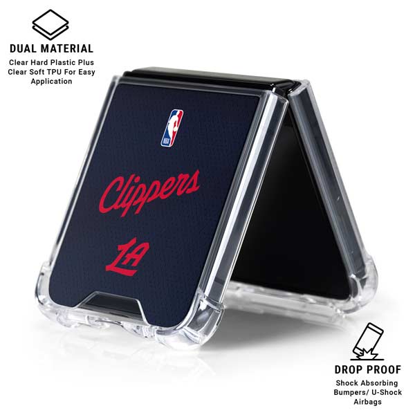 NBA LA Clippers Jersey Galaxy Z Flip7 Clear Case