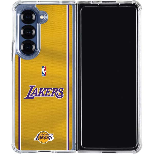 NBA Los Angeles Lakers Jersey Galaxy Z Fold7 Clear Case