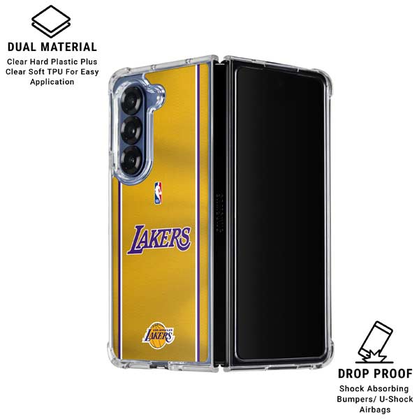 NBA Los Angeles Lakers Jersey Galaxy Z Fold7 Clear Case
